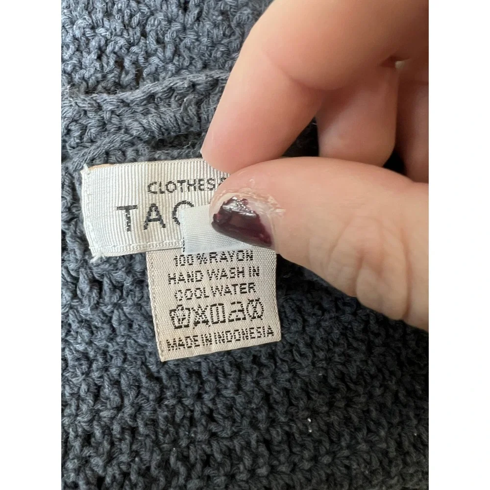 Tagalos Charcoal Black Rayon Crochet Knitted Micro Mini Shorts Hot Pant Women XL